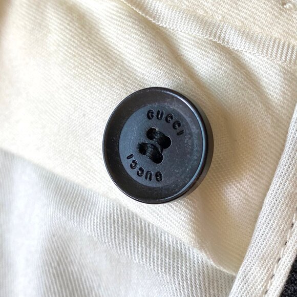 Gucci Mens Wool Silk Dress Pants Size 46 IT Flat Front Dark Gray Made in Italy - Picture 6 of 14